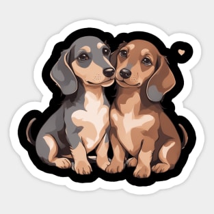 Mini Dachshund Puppies Sticker